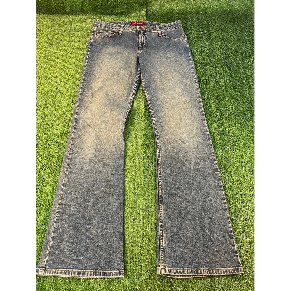 Aeropostale Womens Blue Bootcut Jeans Low Rise Stretch Denim Size 11/12 Long